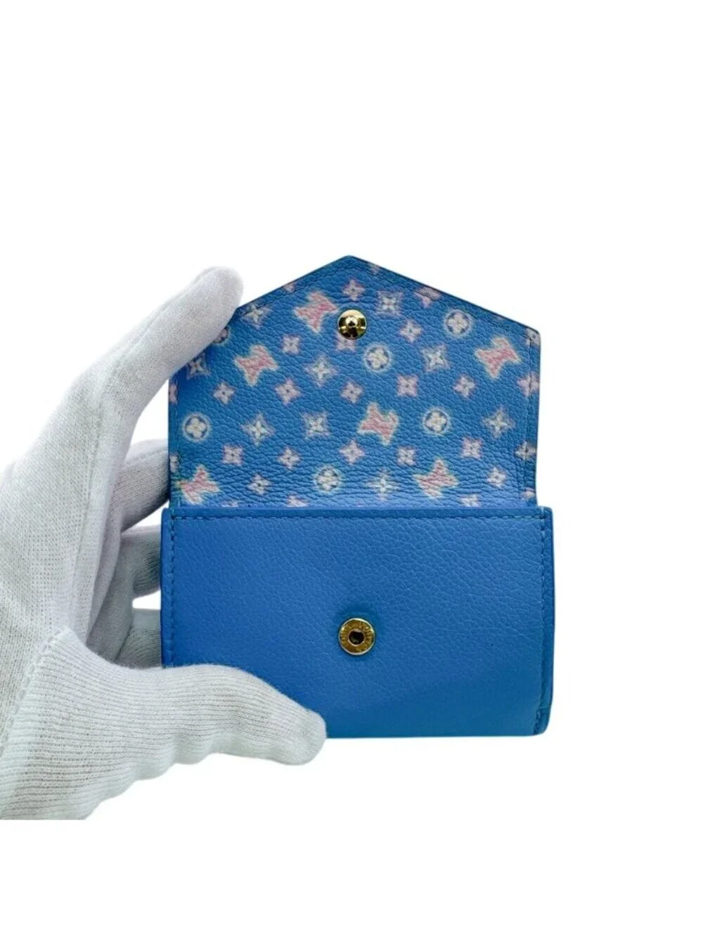 Louis Vuitton Portefeuille Lock Mini Taurillon Trifold Wallet